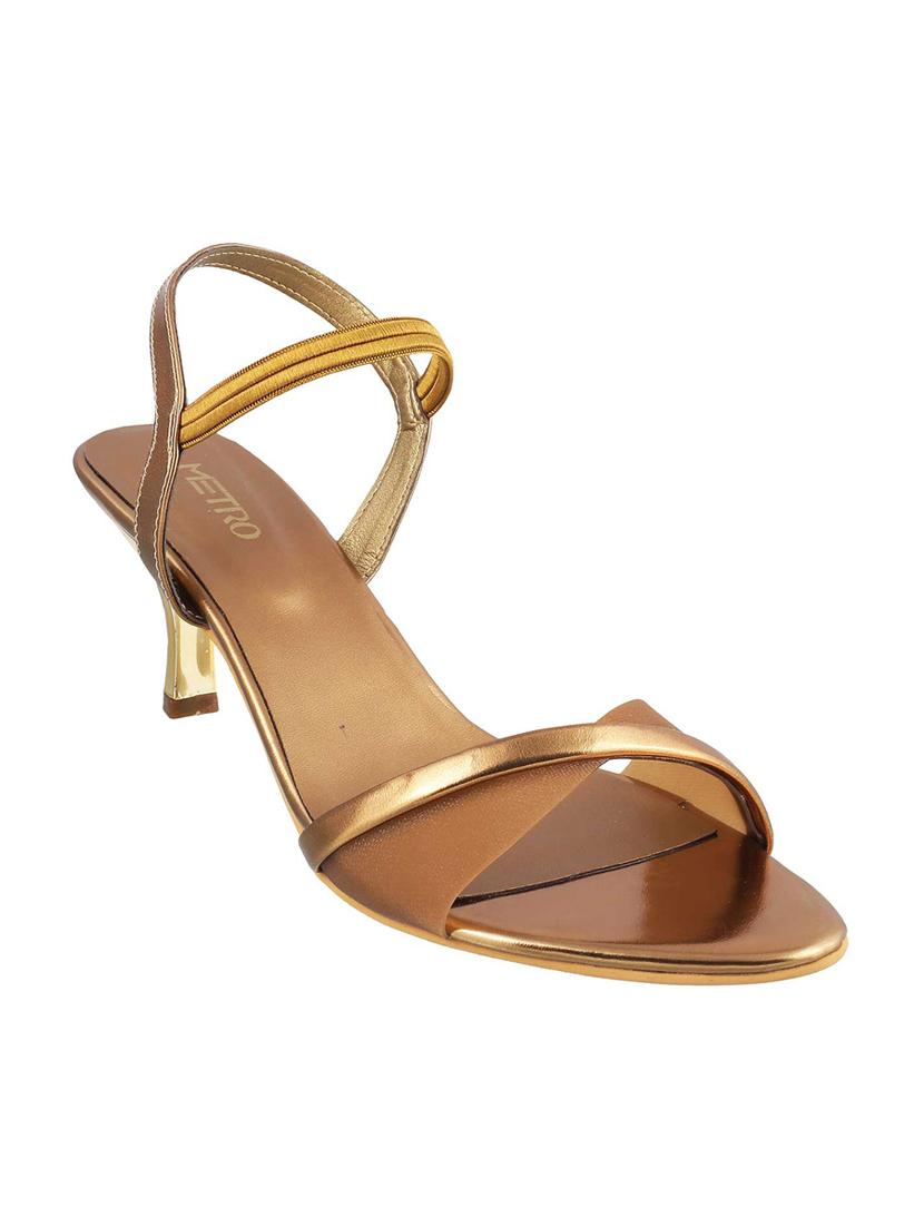 gold back strap sandals - 15339783 - Zoom Image - 1