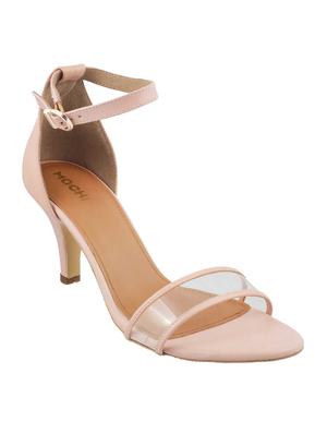 pink leatherette ankle strap sandals - 15339795 - Standard Image - 1