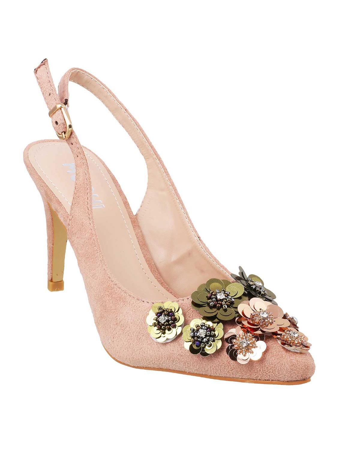 beige suede back strap sandals - 15339799 - Zoom Image - 1