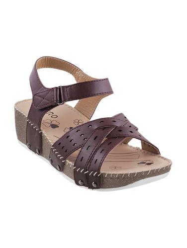 brown ankle strap wedges - 15339812 - Very Small Image - 1