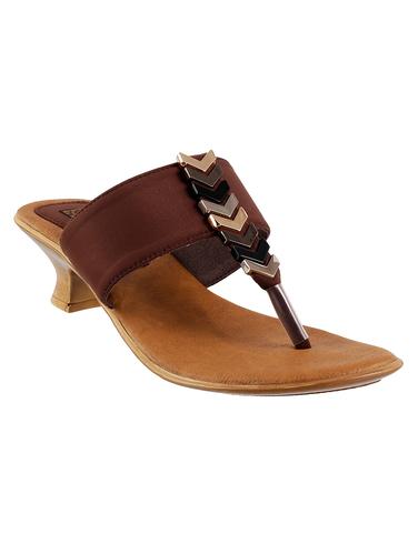 brown leatherette toe separator sandals - 15339821 - Very Small Image - 1