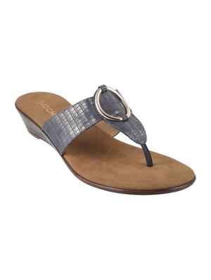 grey faux leather toe separator sandals - 15339849 - Standard Image - 1