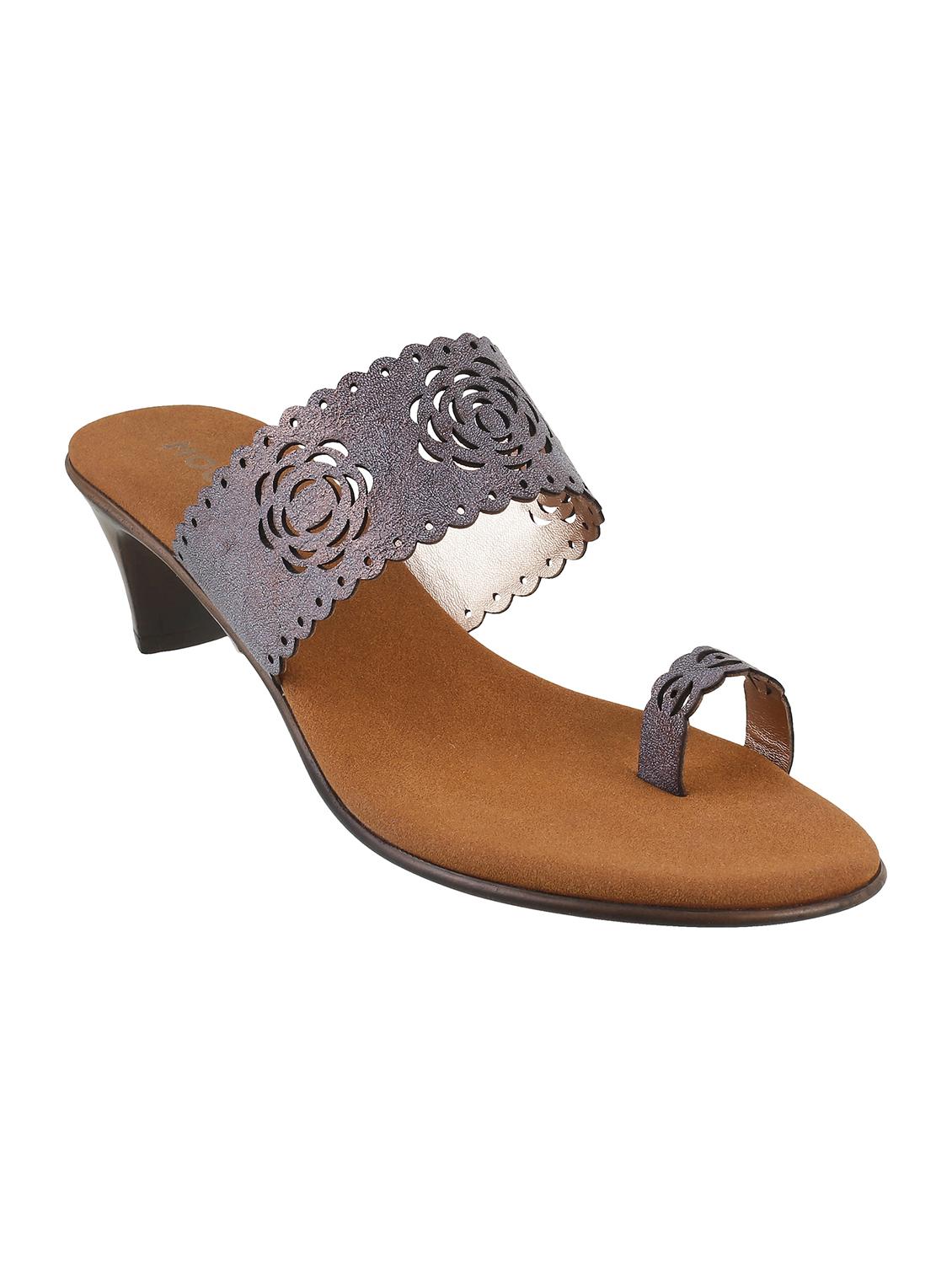 grey leatherette one toe sandals - 15339855 - Zoom Image - 1