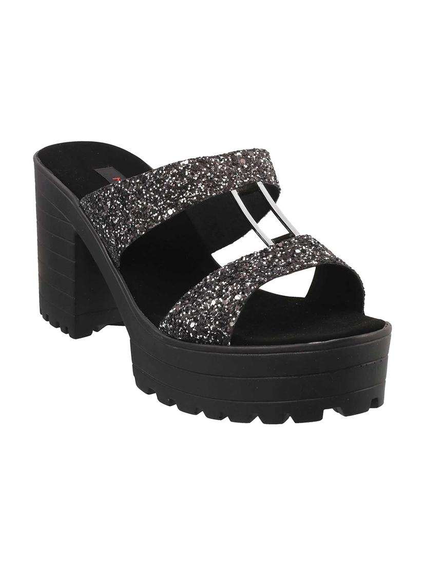 black slip on sandals - 15339864 - Zoom Image - 1