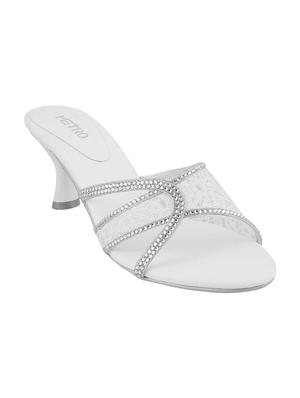white slip on sandals - 15339873 - Standard Image - 1