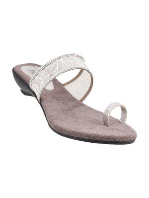 silver one toe sandals - 15339895 - Standard Image - 1