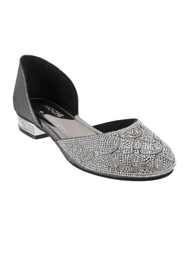 grey faux leather slip on sandals - 15339918 - Very Small Image - 1