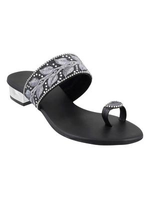 black one toe sandals - 15339937 - Standard Image - 1