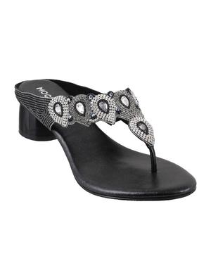 black leatherette toe separator sandals - 15339945 - Standard Image - 1