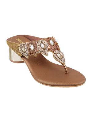 brown leatherette toe separator sandals - 15339947 - Standard Image - 1