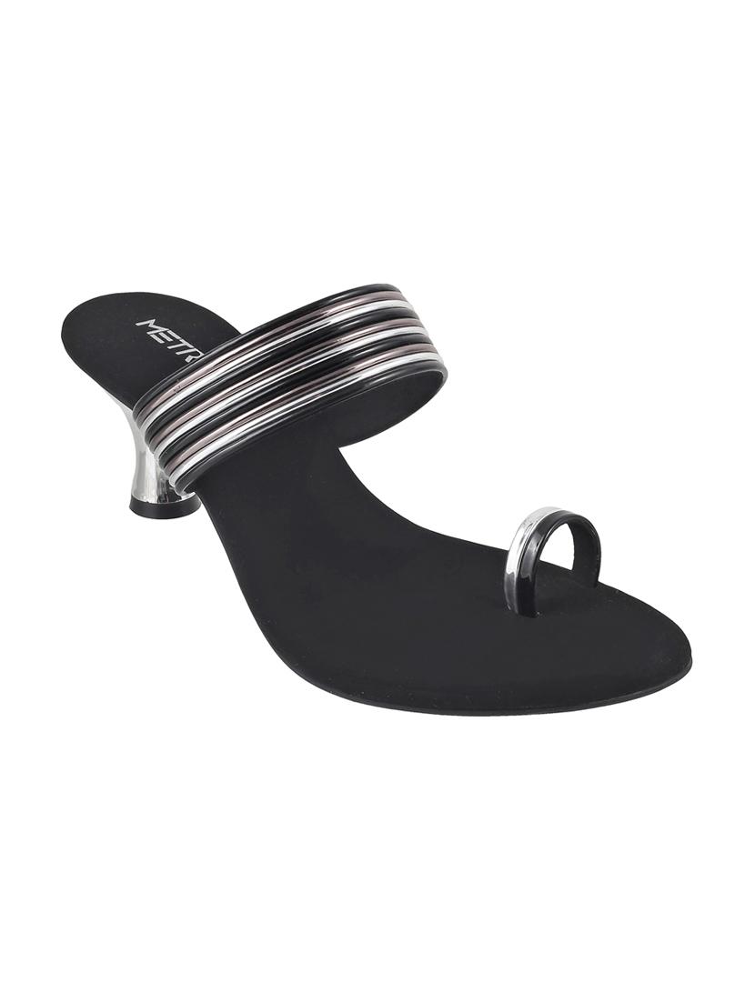 black one toe sandals - 15339964 - Zoom Image - 1