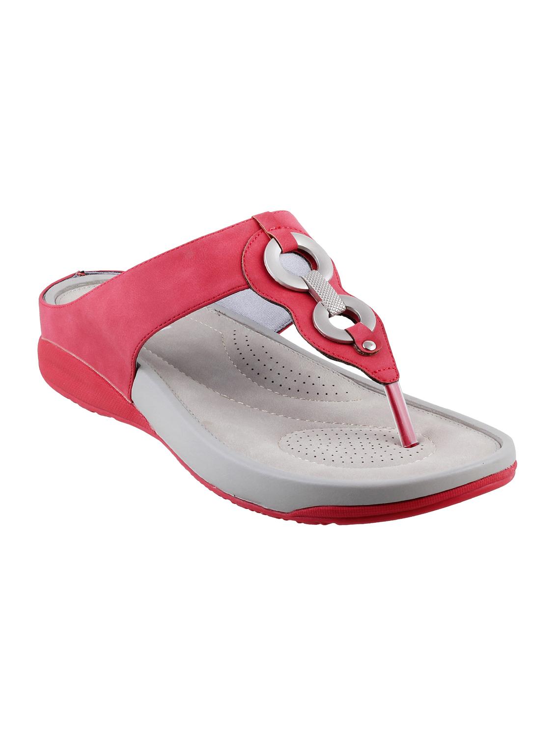 red leatherette toe separator sandals - 15339980 - Zoom Image - 1