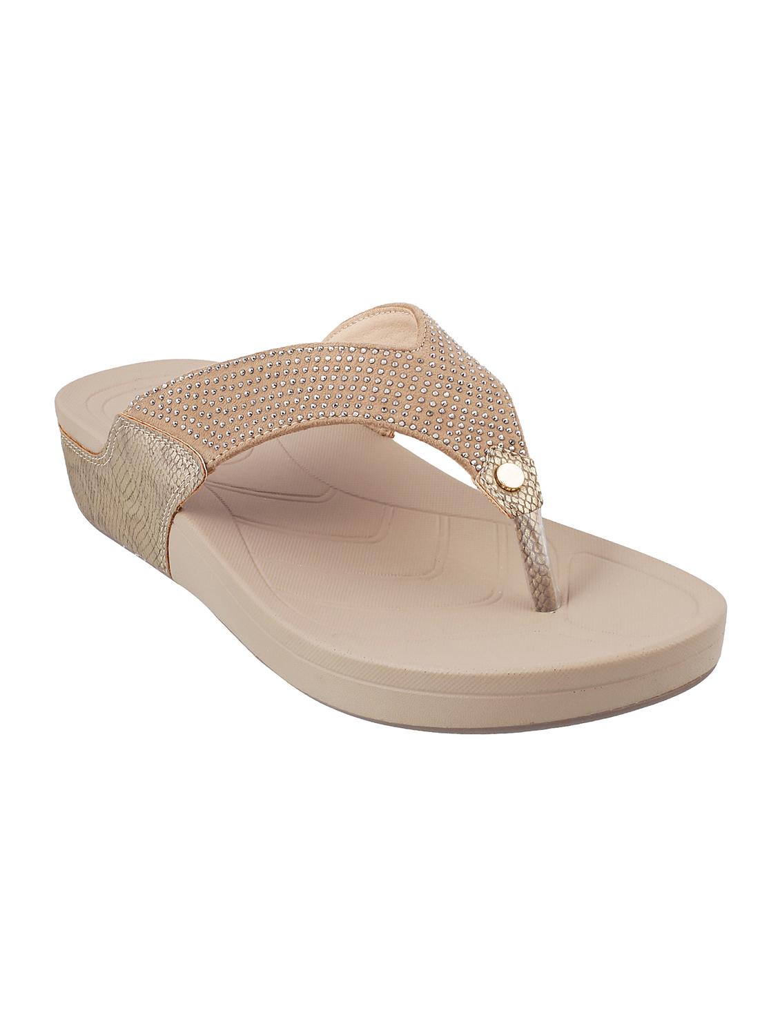 brown leatherette toe separator sandals - 15339985 - Zoom Image - 1