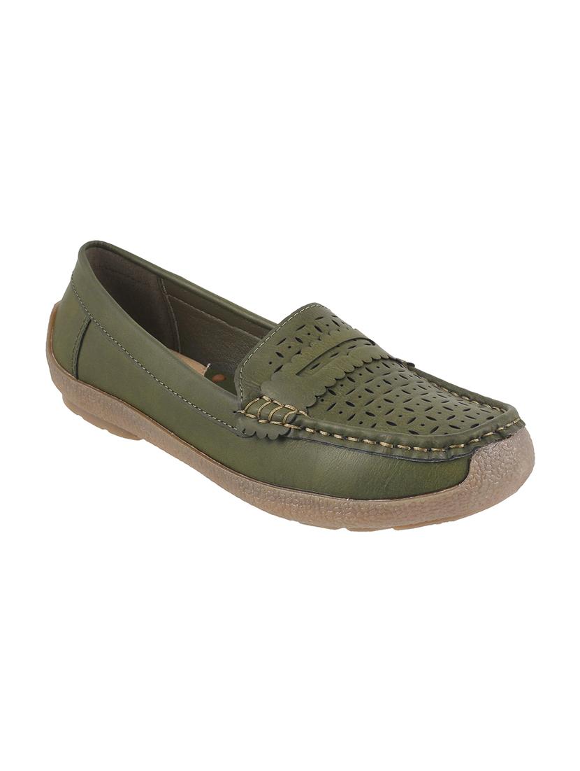 green slip on loafers - 15340026 - Zoom Image - 1