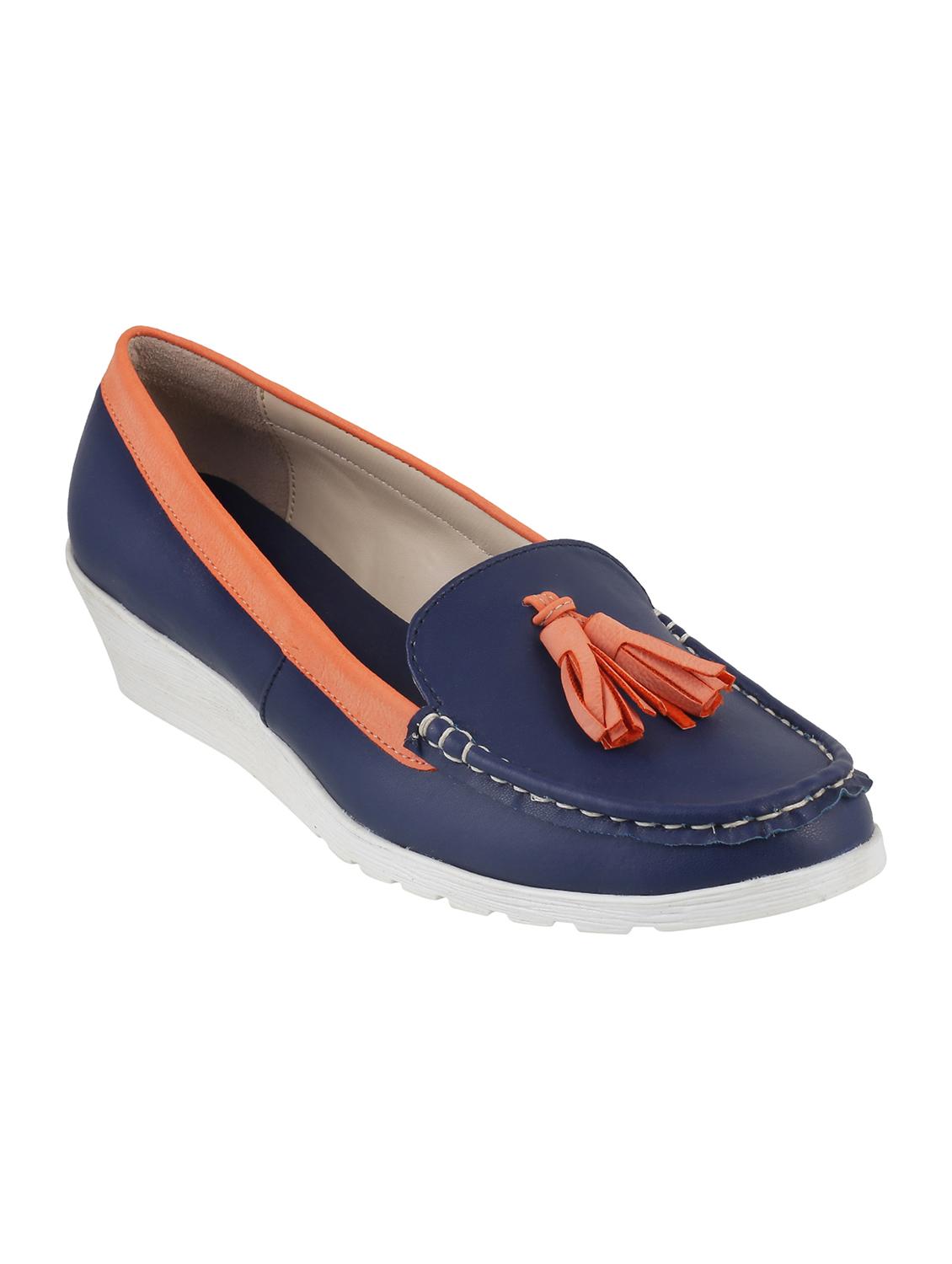 navy slip on wedges - 15340047 - Zoom Image - 1