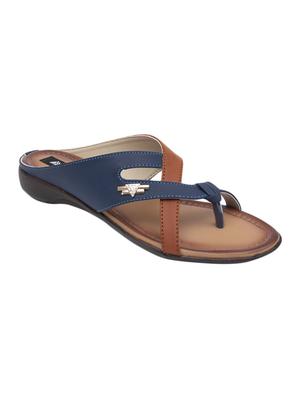 blue one toe slippers - 15340085 - Standard Image - 1