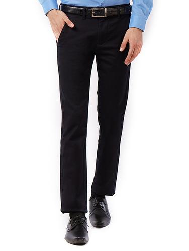 black cotton flat front formal trouser - 15340092 - Very Small Image - 1