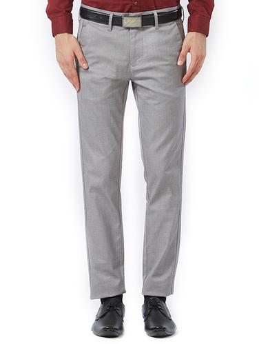 grey cotton flat front formal trouser - 15340098 - Very Small Image - 1