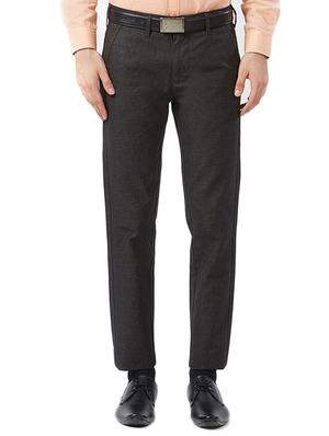 brown cotton flat front formal trouser - 15340104 - Standard Image - 1