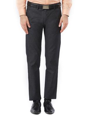 black cotton flat front formal trouser - 15340105 - Standard Image - 1