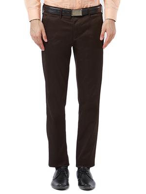 brown cotton flat front formal trouser - 15340108 - Standard Image - 1