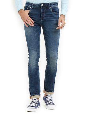 blue cotton washed jeans - 15340121 - Standard Image - 1