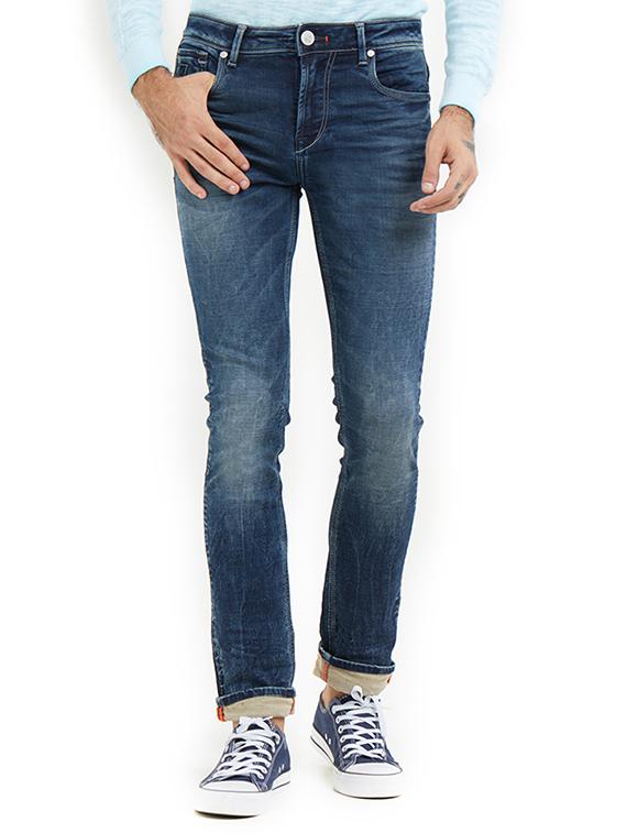blue cotton washed jeans - 15340121 - Zoom Image - 1