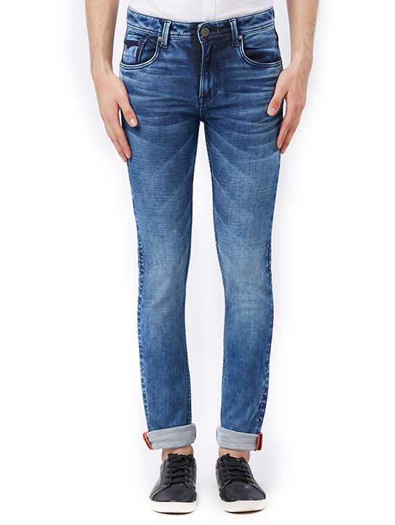 blue cotton washed jeans - 15340123 - Zoom Image - 1