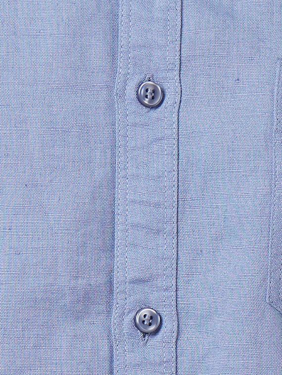 blue cotton casual shirt - 15340133 - Zoom Image - 4