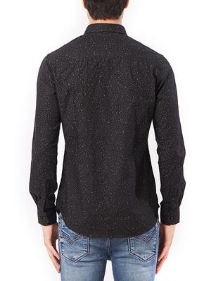 black cotton casual shirt - 15340149 - Standard Image - 3