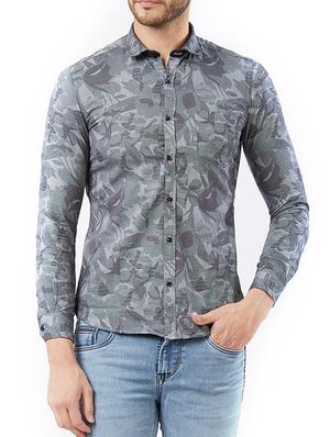 grey cotton casual shirt - 15340152 - Standard Image - 1