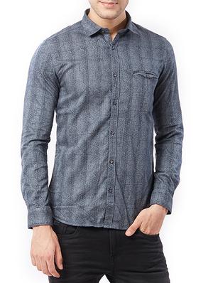 grey cotton casual shirt - 15340160 - Standard Image - 1