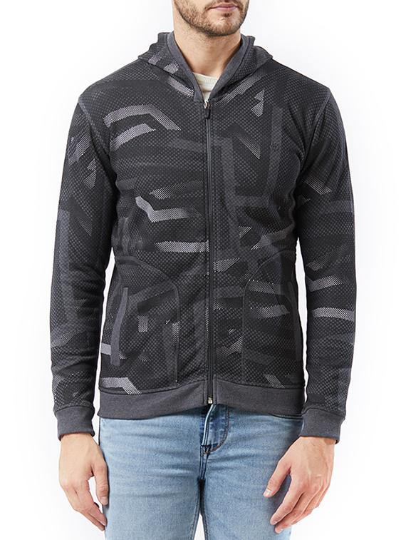 black cotton casual jacket - 15340170 - Zoom Image - 1