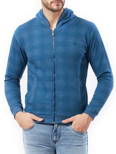 blue cotton casual jacket - 15340172 - Very Small Image - 1