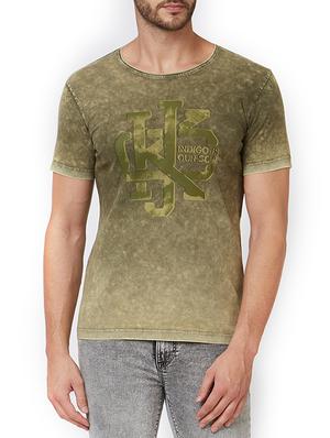 green cotton chest print t-shirt - 15340200 - Standard Image - 1