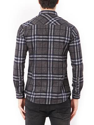 brown cotton casual shirt - 15340217 - Standard Image - 3