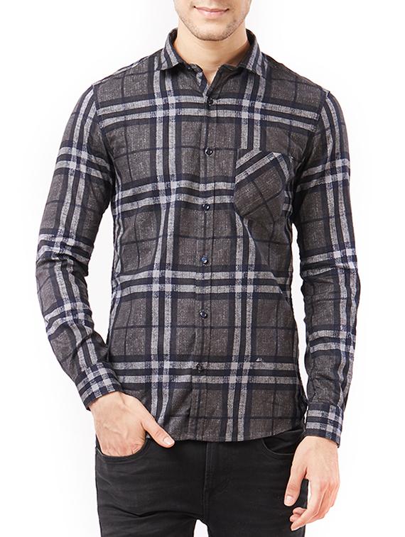 brown cotton casual shirt - 15340217 - Zoom Image - 1