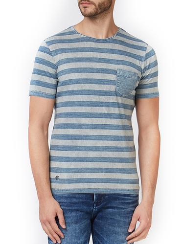 blue cotton pocket t-shirt - 15340248 - Very Small Image - 1