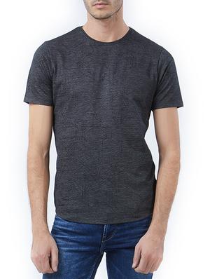 black cotton all over print t-shirt - 15340250 - Standard Image - 1