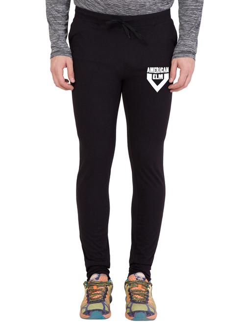 black cotton full length track pant - 15340636 - Standard Image - 1
