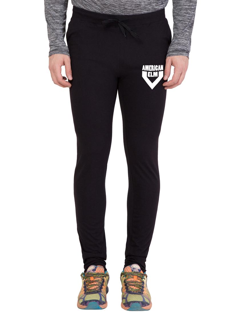 black cotton full length track pant - 15340636 - Zoom Image - 1