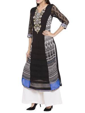 embroidery straight kurta - 15340743 - Standard Image - 2