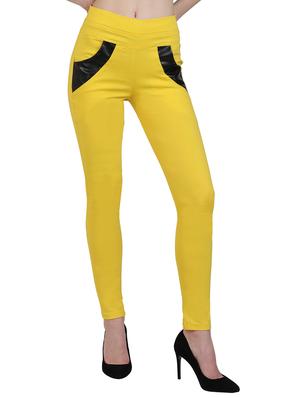 high waist solid jegging - 15340978 - Standard Image - 1