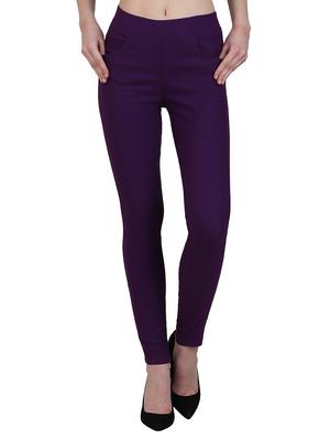 high waist solid jegging - 15340985 - Standard Image - 1