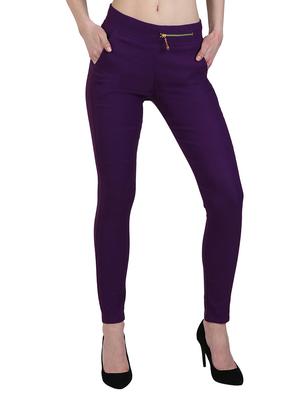 front zipper solid jegging - 15340987 - Standard Image - 1