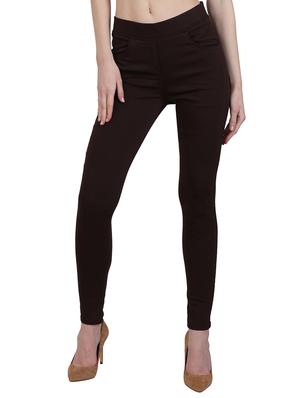 mid waist solid jegging - 15340997 - Standard Image - 1