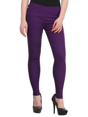 flat front side zipper jeggings - 15341011 - Standard Image - 1