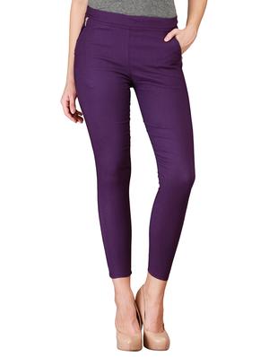 flat front side zipper jeggings - 15341012 - Standard Image - 1