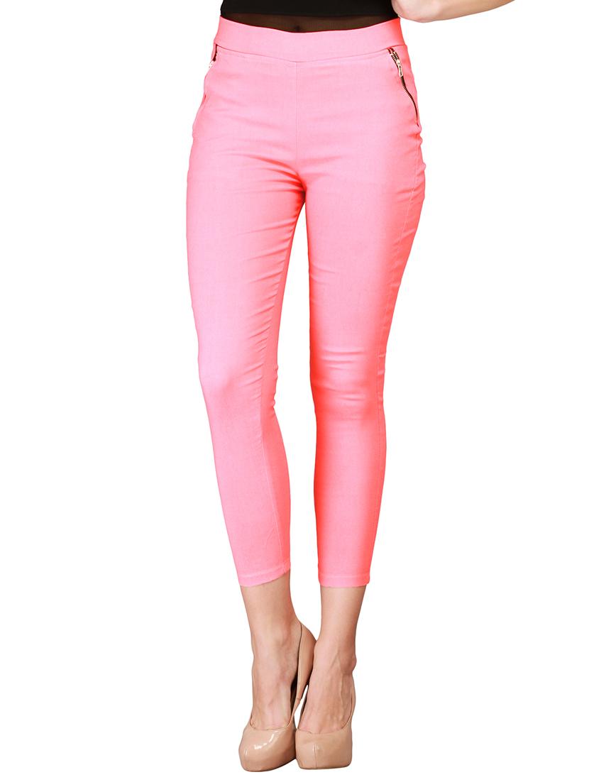 flat front side zipper jeggings - 15341013 - Zoom Image - 1