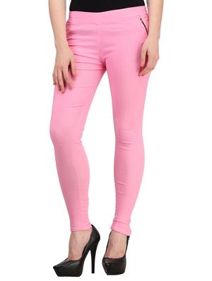 flat front side zipper jeggings - 15341014 - Standard Image - 1